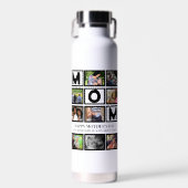 Bouteille D'eau Elégant Custom Happy Mothers Day 9 Photo Collage (Avant)