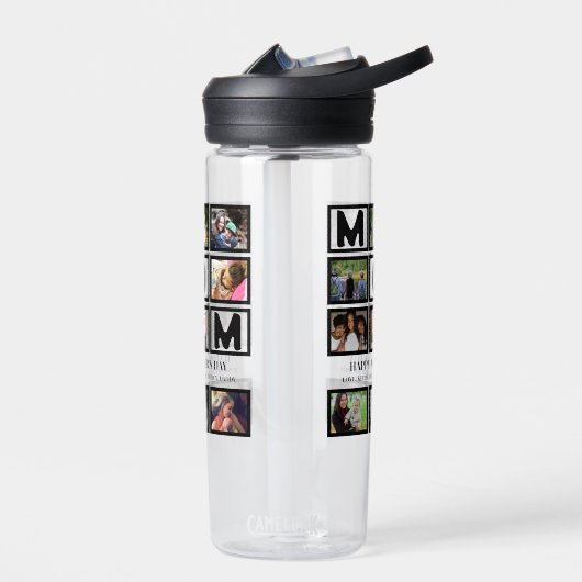 Bouteille D'eau Elégant Custom Happy Mothers Day 9 Photo Collage (Gauche)