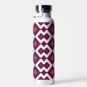 Bouteille D'eau Elegant Dark Red Geometric Pattern Stainless Steel (Plage)