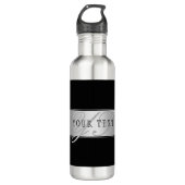 Bouteille D'eau Élégant écriture de script de monogramme modifiabl (Devant)