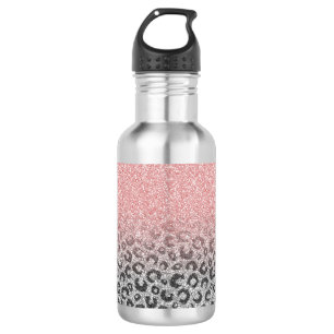 Bouteille D'eau Élégant Empreinte de léopard de Parties scintil