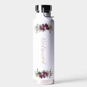 Bouteille D'eau Elégant Floral Personnalisé Bridesmaid Proposition