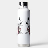 Bouteille D'eau Élégant Floral Transparent Nom personnalisé (Droite)