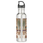 Bouteille D'eau Elegant Gold Jewel Flowers Water Bottle (Dos)