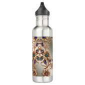 Bouteille D'eau Elegant Gold Jewel Flowers Water Bottle (Droite)