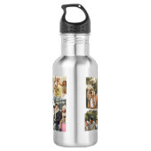 Bouteille D'eau Elégant Huit Photo Famille Conception Collage (Dos)