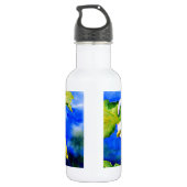 Bouteille D'eau Elégant jardin fleuri rose blanc aquarelle (Dos)