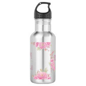Bouteille D'eau Élégant minimum Chic Nom de monogramme de la lettr (Devant)