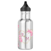 Bouteille D'eau Élégant minimum Chic Nom de monogramme de la lettr (Droite)