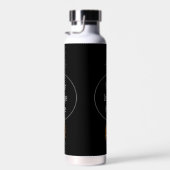 Bouteille D'eau Élégant monogramme de Chouette d'Écorce (Plage)