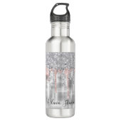 Bouteille D'eau Élégant monogramme de parties scintillant à goutte (Devant)