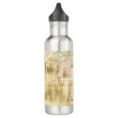 Bouteille D'eau Élégant monogramme de parties scintillant à goutte (Gauche)