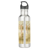 Bouteille D'eau Élégant monogramme de parties scintillant à goutte (Dos)