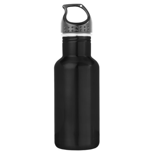 Bouteille D'eau Élégant Monogramme d'or noir Feminine Nom du scrip (Dos)