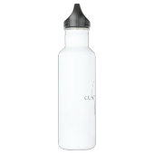 Bouteille D'eau Élégant Monogramme moderne | Gris et blanc (modifi (Gauche)