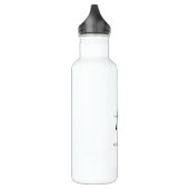 Bouteille D'eau Élégant Monogramme noir et blanc (Gauche)