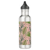 Bouteille D'eau Élégant Monogramme végétal rose tropicale (Droite)