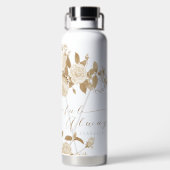 Bouteille D'eau Élégant Neutre Chic Rose Blanc (Plage)