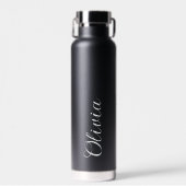 Bouteille D'eau Elegant Personalized Name Script Water Bottle (Avant)