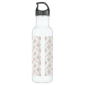 Bouteille D'eau Elegant Pink Roses Flowers Pattern Monogram (Dos)