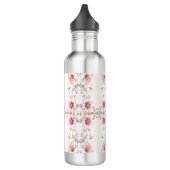 Bouteille D'eau Elegant Pink White Floral Water Bottle (Gauche)