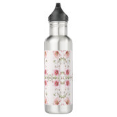 Bouteille D'eau Elegant Pink White Floral Water Bottle (Droite)