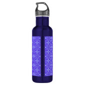 Bouteille D'eau Elegant Purple Filigree Pattern Monogram (Dos)