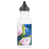Bouteille D'eau Elégant rose blanc classique aquarelle floral (Droite)