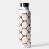 Bouteille D'eau Élégant rose moderne Script Girly Monogrammes Init (Plage)