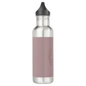 Bouteille D'eau Élégant Rose Monogram Gold Modèle personnalisé (Gauche)