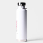 Bouteille D'eau Élégant script personnalisé avec Rosebud (Gauche)
