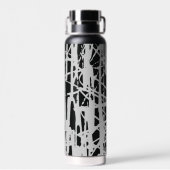 Bouteille D'eau Élégant Simple Noir & Gris  (Arrière)