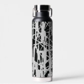 Bouteille D'eau Élégant Simple Noir & Gris  (Avant)