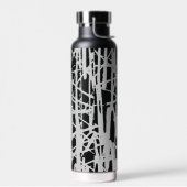 Bouteille D'eau Élégant Simple Noir & Gris  (Gauche)