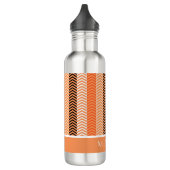 Bouteille D'eau Élégant Style Moderne Orange Chevron Stripes Avec  (Gauche)