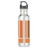 Bouteille D'eau Élégant Style Moderne Orange Chevron Stripes Avec  (Dos)