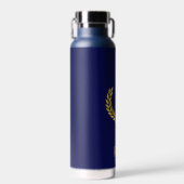 Bouteille D'eau Élégant texte, monogramme et or Laurel Wreath (Avant)