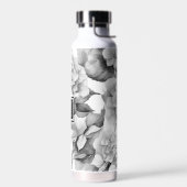 Bouteille D'eau Elégante aquarelle blanche grise noire (Gauche)