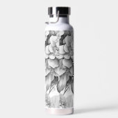 Bouteille D'eau Elégante aquarelle blanche grise noire (Plage)
