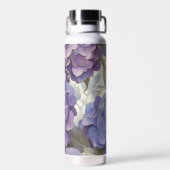 Bouteille D'eau Elégante aquarelle bleu violet poussiéreuse (Arrière)