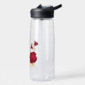 Bouteille D'eau Élégante florale d'or bordeaux (Gauche)