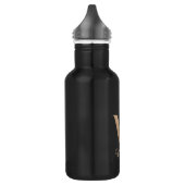 Bouteille D'eau Élégante lettre d'or monogramme botanique W (Gauche)