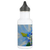 Bouteille D'eau Elégante peinture à l'aquarelle de bleuet (Gauche)