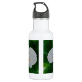 Bouteille D'eau Elégante peinture d'orchidée tropicale blanche (Dos)