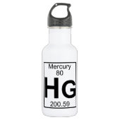 Bouteille D'eau Élément 080 - Hectogrammes - Mercury (plein) (Devant)