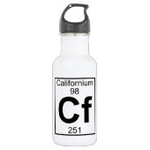 Bouteille D'eau Élément 098 - Cf - californium (plein) (Devant)