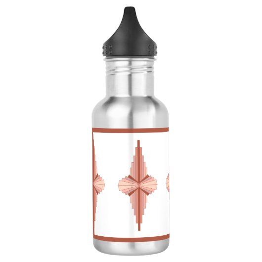 Bouteille D'eau Éléments Art déco dans une palette d'or rose (Gauche)