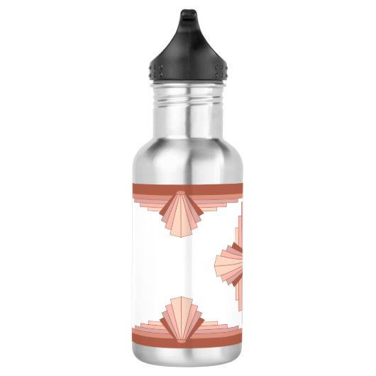 Bouteille D'eau Éléments Art déco dans une palette d'or rose (Droite)