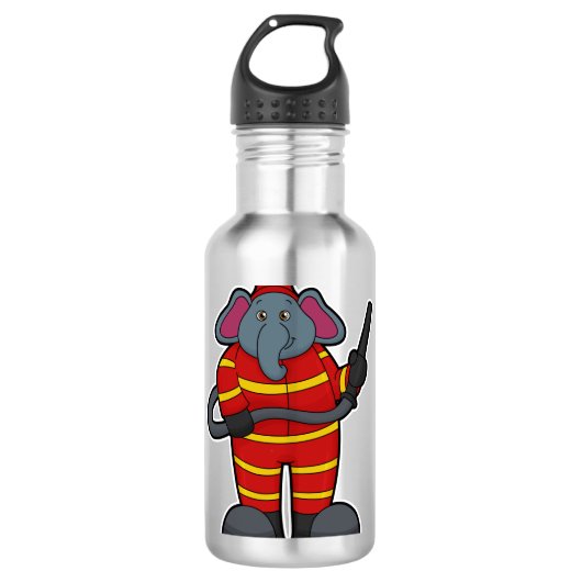 Bouteille D'eau Elephant comme pompier avec tuyau (Devant)