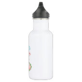 Bouteille D'eau Eléphant mignon bébé avec fleurs roses (Droite)